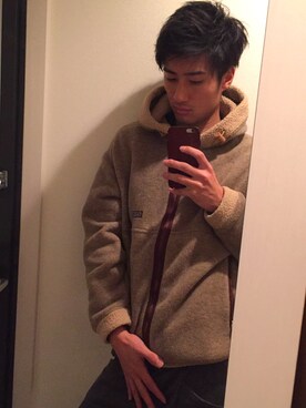 「AIGLE（エーグル）のアイテム（その他アウター）」を使った、しゅんしゅんさん（メンズ・173cm）の冬コーディネート