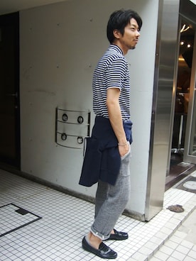 「FRED PERRY（フレッドペリー）のアイテム（パーカー）」を使った、Takedaさん（メンズ・178cm）の夏コーディネート
