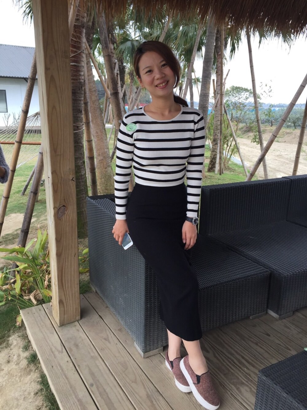 「雅聞峇里島」｜「ZARAのアイテム（Tシャツ/カットソー、ホワイト系）」を使った、Ruby roomさん（レディース・158cm）の春コーディネートの1枚目の写真