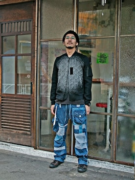 「インディゴデニム」｜タケダさん（メンズ・179cm）の秋コーディネート