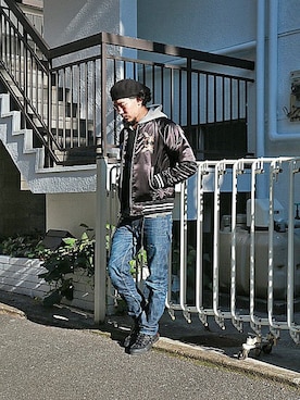 タケダさん（メンズ・179cm）の冬コーディネート