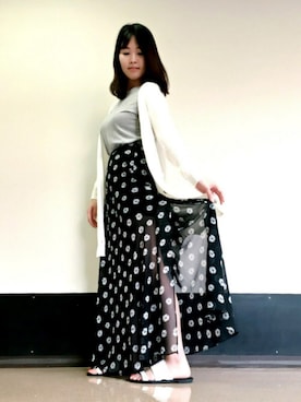 「titivate（ティティベイト）の【SEDA 6月号掲載】ﾂｰｽﾄﾗｯﾌﾟﾌﾗｯﾄｻﾝﾀﾞﾙ（サンダル）」を使った、アカルイミデンさん（レディース・160cm）の夏コーディネート