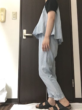 「A part by（アパートバイ）のアイテム（オールインワン・サロペット）」を使った、kanchan○さん（レディース・157cm）の夏コーディネート
