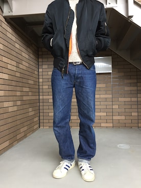 「ALPHA（アルファ）のアイテム（その他アウター）」を使った、Akira0127さん（メンズ・174cm）の秋コーディネート