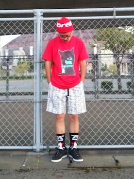 「UXAのアイテム」を使った、psychojunkyさん（メンズ・170cm）の秋コーディネート