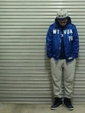 「WTAPS（ダブルタップス）のアイテム（ナイロンジャケット）」を使った、psychojunkyさん（メンズ・170cm）の冬コーディネート