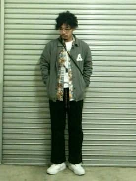「切りっぱなしデニム」｜「アイテム（その他アウター）」を使った、psychojunkyさん（メンズ・170cm）の秋コーディネート