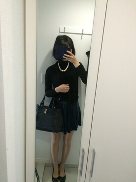 「ベロアスカート」｜「アイテム（その他トップス）」を使った、なあさん（レディース・168cm）の秋コーディネート