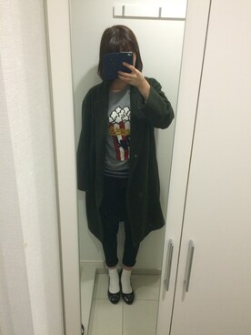 「EMODA（エモダ）のアイテム（カバーオール）」を使った、なあさん（レディース・168cm）の冬コーディネート