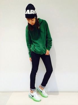 「Nike flyknit」｜中村 えりさん（レディース・164cm）の秋コーディネート