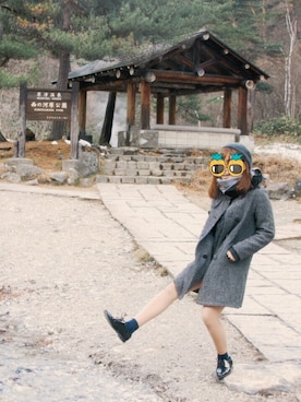 「GLOBAL WORK（グローバルワーク）の【GLOBALWORK】レースアップシューズFW/529048（その他シューズ）」を使った、Ｍさん（レディース・157cm）の冬コーディネート