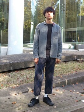 「ITTY BITTY（イッティービッティー）のアイテム（Tシャツ/カットソー）」を使った、goo！さん（メンズ・174cm）の秋コーディネート