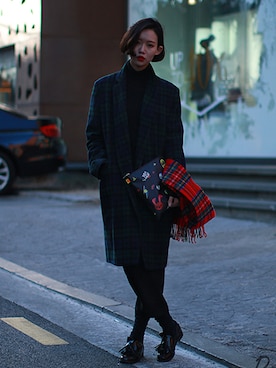 「스냅」｜패션맥(passionMaG.co.kr)さん（レディース・172cm）の冬コーディネート