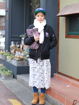 「streetsnap」｜「アイテム（ブーツ）」を使った、패션맥(passionMaG.co.kr)さん（レディース・162cm）の冬コーディネート