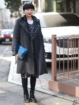 「streetsnap」｜「アイテム（ブーツ）」を使った、패션맥(passionMaG.co.kr)さん（レディース・163cm）の冬コーディネート