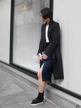 「streetsnap」｜「アイテム（アクセサリー）」を使った、패션맥(passionMaG.co.kr)さん（レディース・164cm）の冬コーディネート