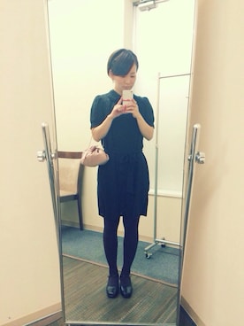 「PAUL&JOE（ポールアンドジョー）のアイテム（ワンピース）」を使った、Kaoru 0さん（レディース・154cm）の冬コーディネート