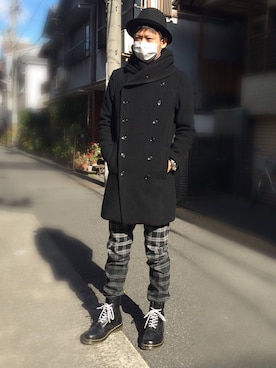 「ALBINO（アルビーノ）のアイテム（ジャケット/アウター）」を使った、hassyさん（メンズ・180cm）の冬コーディネート