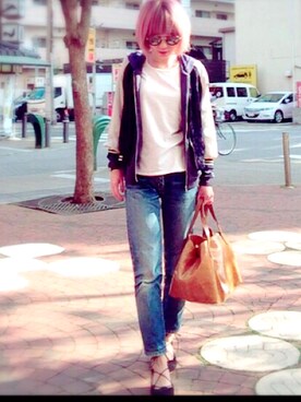 「Max Mara（マックスマーラ）のアイテム（バッグ）」を使った、momoさん（レディース・154cm）の秋コーディネート