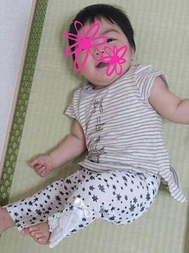 「Gemeaux（ジェモー）のアイテム」を使った、chiu+ucoさん（キッズ・60cm）の夏コーディネート