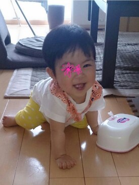 「Carter's（カーターズ）のアイテム（レッグウェア）」を使った、chiu+ucoさん（キッズ・60cm）の夏コーディネート