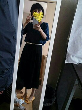 「no brand（ノーブランド）のアイテム（パンプス）」を使った、chiu+ucoさん（キッズ・70cm）の秋コーディネート