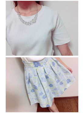 「花柄 スカート」｜あかねさん（レディース・153cm）の春コーディネート