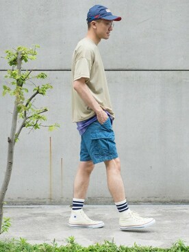 「CITYSHOP（シティーショップ）のアイテム（デニムパンツ）」を使った、JUN TOYODAさん（メンズ・178cm）の夏コーディネート