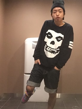「TOPMAN（トップマン）のアイテム（帽子）」を使った、OH!さん（メンズ・168cm）の秋コーディネート
