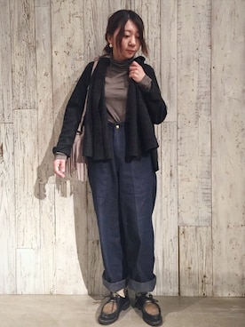 「JOURNAL STANDARD LUXE（ジャーナルスタンダード　ラックス）のアイテム」を使った、journal standard luxe 表参道店スタッフさん（レディース・153cm）の冬コーディネート