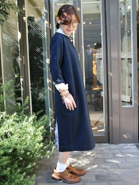 「JOURNAL STANDARD LUXE（ジャーナルスタンダード　ラックス）のアイテム」を使った、journal standard luxe 表参道店スタッフさん（レディース・162cm）の冬コーディネート