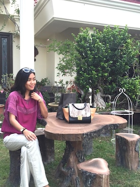 「SODAのアイテム」を使った、Mya Idzaharさん（レディース・163cm）の春コーディネート