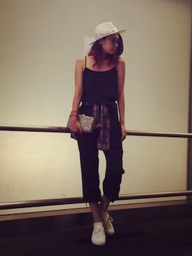 「Rails（レイルズ）のアイテム（シャツ/ブラウス）」を使った、Emilyさん（レディース・165cm）の夏コーディネート