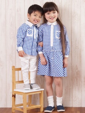 「CORVA（コルヴァ）のアイテム」を使った、misatto3さん（キッズ・90cm）の春コーディネート