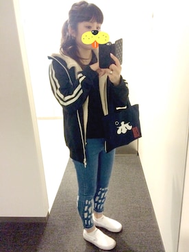 「missRのアイテム（デニムパンツ、ブルー系）」を使った、akiiraさん（レディース・160cm）の春コーディネート