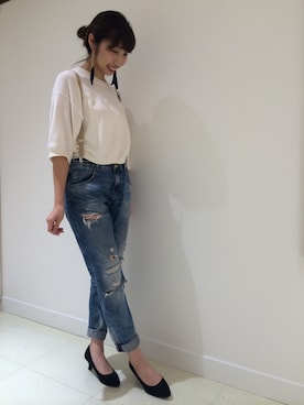 「大振りアクセサリー」｜イオンモール名取店さん（レディース・169cm）の秋コーディネート