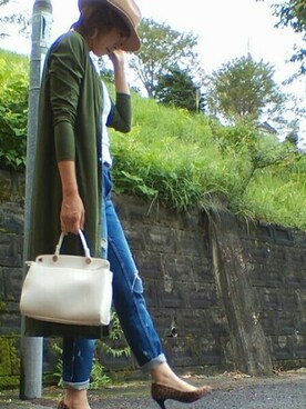 「earth（アース）のアイテム（帽子）」を使った、＊心愛＊ココさん（レディース・160cm）の秋コーディネート