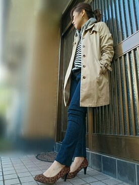 「SHIPS（シップス）のアイテム（トレンチコート）」を使った、＊心愛＊ココさん（レディース・160cm）の秋コーディネート