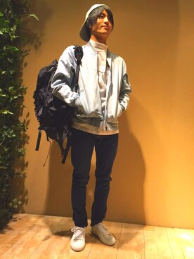 「アイテム（MA-1）」を使った、GRAND GLOBALつくば店さん（メンズ・170cm・20代）の春コーディネート
