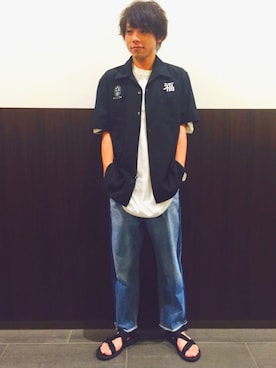 「GGD（ジージーディー）のアイテム」を使った、GRAND GLOBALつくば店さん（メンズ・173cm）の夏コーディネート