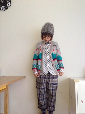 「FITH（フィス）のアイテム（帽子）」を使った、yukaさん（レディース・152cm）の冬コーディネート