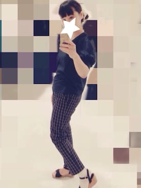 「バルーン袖」｜「アイテム（その他）」を使った、Kaoru?さん（レディース・154cm）の夏コーディネート