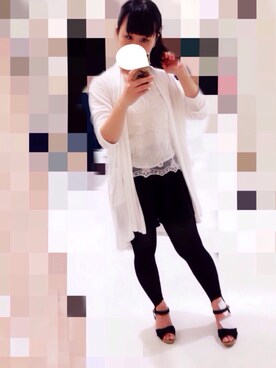 「レースタンク」｜Kaoru?さん（レディース・154cm）の夏コーディネート