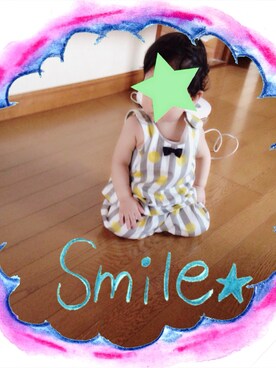 「赤ちゃん」｜「アイテム（つなぎ/オールインワン）」を使った、hohoemiさん（レディース・80cm）の夏コーディネート