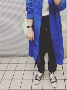 「note et silence （ノートエシロンス）のアイテム（カバーオール）」を使った、chicoさん（レディース・156cm）の秋コーディネート