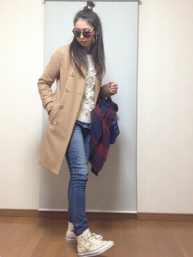 「大晦日」｜「アイテム（トレンチコート）」を使った、Raiさん（レディース・171cm）の冬コーディネート