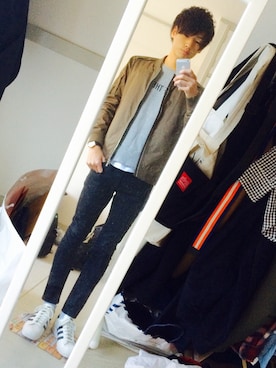 「ダニエルウェリントン」｜「アイテム（ブルゾン）」を使った、ryo_kandaさん（メンズ・175cm）の秋コーディネート