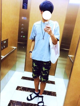 「Champion（チャンピオン）のアイテム（レッグウェア）」を使った、ryo_kandaさん（メンズ・175cm）の夏コーディネート
