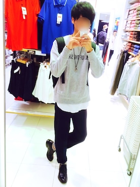 「UNIQLO（ユニクロ）のアイテム（スウェット）」を使った、ryo_kandaさん（メンズ・175cm）の秋コーディネート