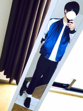 「GU（ジーユー）のアイテム（スラックス）」を使った、ryo_kandaさん（メンズ・175cm）の秋コーディネート